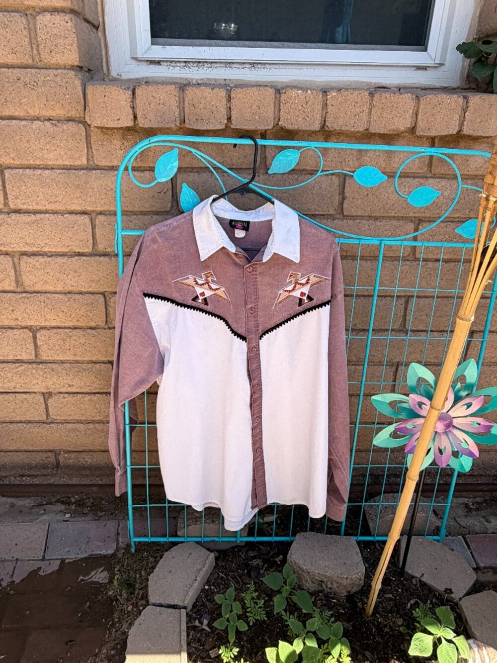 Vintage Wildfire Western Thunderbird Shirt XL XXL